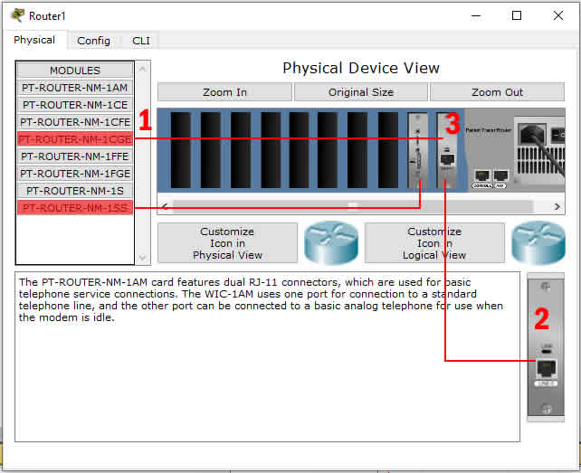 masang modul router