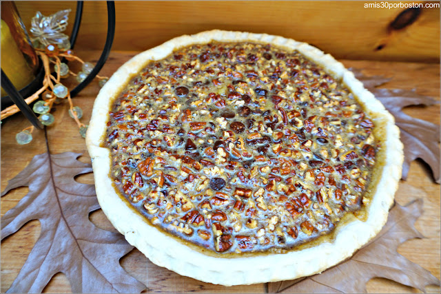 Chocolate Bourbon Pecan Pie sin Cocer ni Decorar