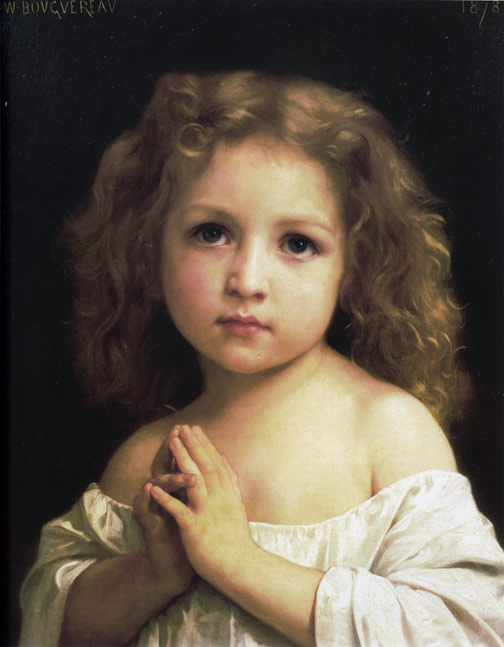 prayer,cute girl,William Adolphe Bouguereau