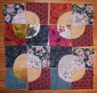 ProsperityStuff Circle Quilt Drunkard's Path blocks