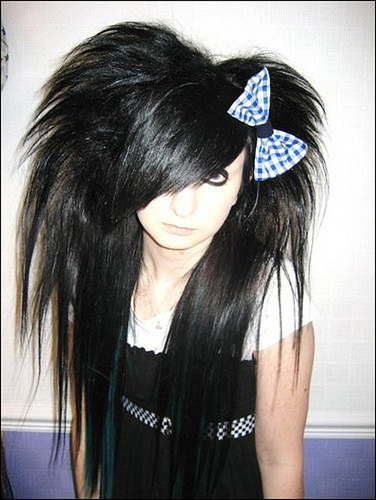 Black Hair With Highlights Hairstyles. Emo Hairstyles For Long Hair.a