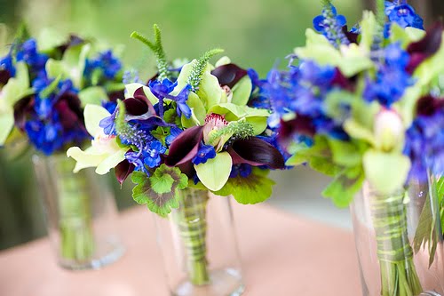 Plum eggplant fuschia PURPLE wedding flowers