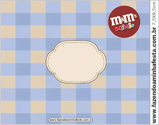 Estrellas Beige y Azul: Etiquetas para Candy Bar para Imprimir Gratis.