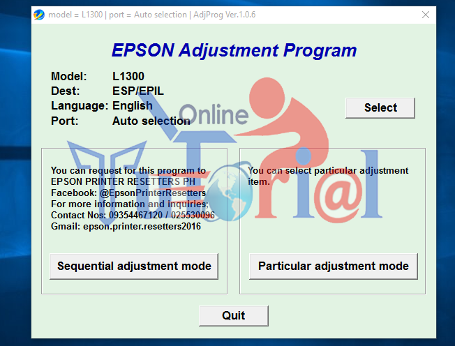 Epson Adjustment Program