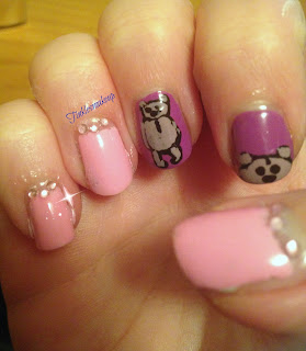 cute_teddy_bear_nail_art