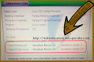 Nilai hasil Uji Kompetensi Guru (UKG) tahun 2015 secara online dapat langsung dilihat oleh guru