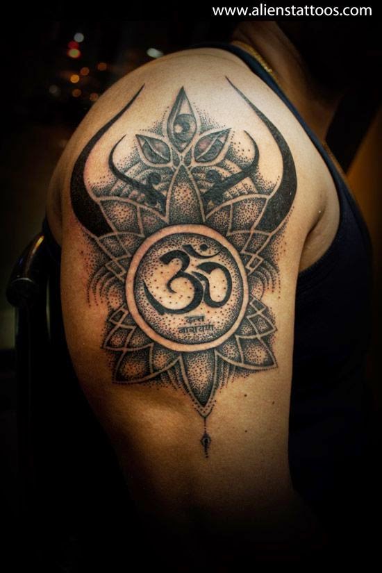 Om Nama Shivaya Tattoo Designs, Tattoos Of Om Nama Shivaya, Om Namo Shivaya Design Tattoos, Black Ink Lord Shiva Tattoo, Men, Artist, Parts,