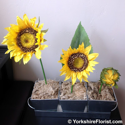  Silk sunflowers interchangeable arrangement