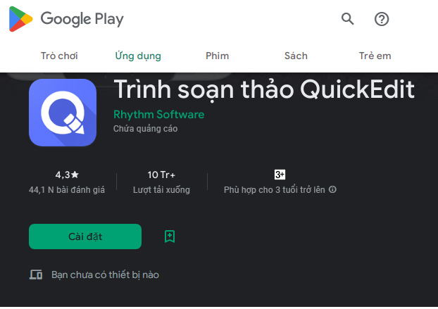 Tải Trình soạn thảo QuickEdit APK cho Android b1