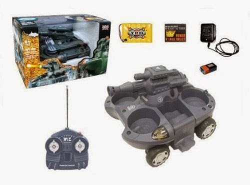Amphibious Land and Sea Rc Tank with Light and Fire Function Grey