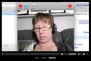 Screen shot of Skype interview with Ms. Cassidy