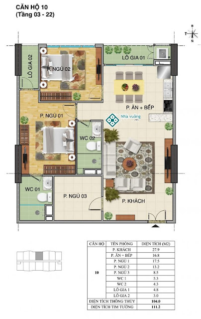 Căn hộ số 10 tòa Trường An- Tràng An Complex