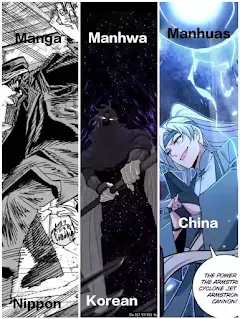 manhua vs manhwa vs manga