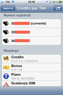 Credito per Tim l'app per iPhone e iPad sia aggiorna alla vers 2.0.6