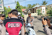 Sat Samapta Polres Sidrap bersama Polsek Watang Pulu Turun Cek dan Monitoring Pergerakan Supporter PSM Makassar