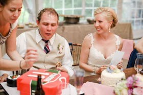 Surprised Groom with Hockey Jersey Groom's Cake