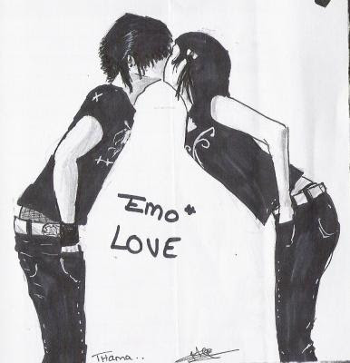 emo love drawings in pencil