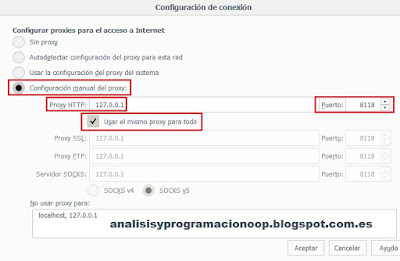 Configurar Mozilla firefox para Privoxy