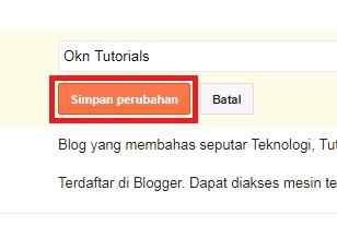 Cara Mengganti Judul Blog