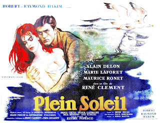 PLEIN SOLEIL. Cartelera. Francia. Diseño: René Péron. A PLENO SOL. Plein soleil. 1959. Francia, Italia. Dirección: René Clément. Reparto: Alain Delon, Maurice Ronet, Marie Laforêt, Elvire Popesco, Billy Kearns, Erno Crisa, Ave Ninchi, Frank Latimore, Nerio Bernardi, Lily Romanelli, Romy Schneider.