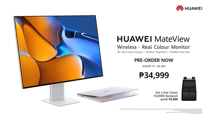 You get a FREE Huawei Backpack worth PHP 5,999 when you pre-order