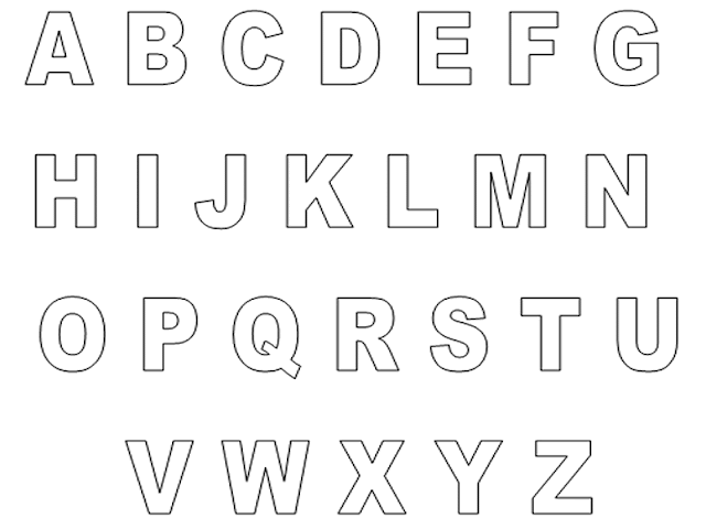 Letras do Alfabeto para imprimir Abecedário