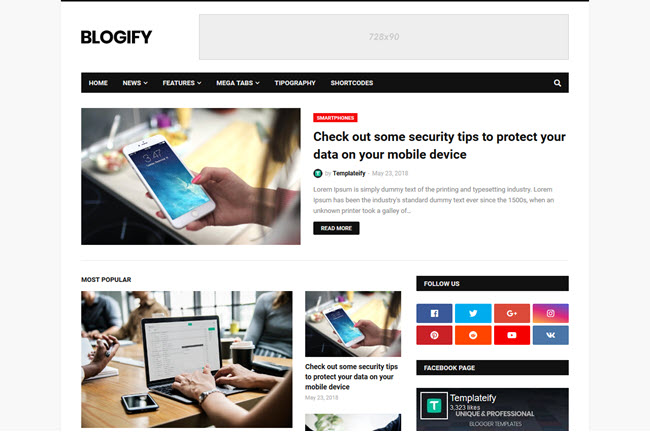 Blogify - Responsive Blogger Template