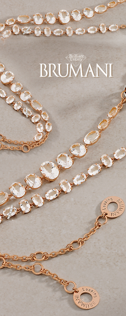 ♦Brumani Looping Shine pink gold diamond translucent quartz bracelets #jewelry #brilliantluxury