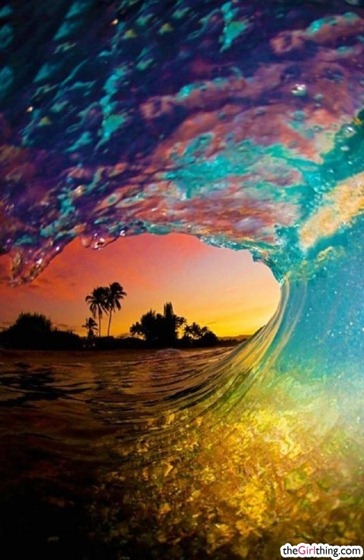 sunset wave