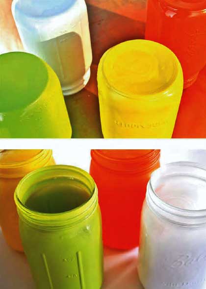 Turn and surface, painting  several apply your of upside jar  tips jars on glass coats  painting down ideas