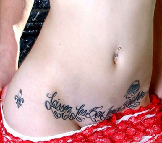 But in the end being able to see a pretty body tattoo design on the side of 