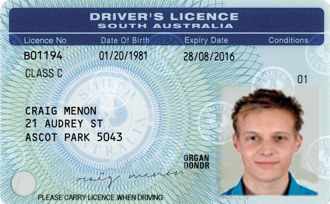 Download Craig Menon Australia Driver License PSD Template Fully ...