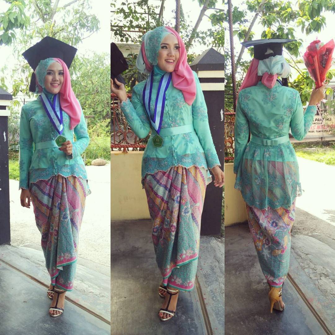 Model Kebaya Modern Berjilbab Untuk Wisuda Yang Anggun Cantik