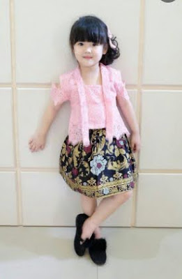 model baju anak batik kombinasi polos