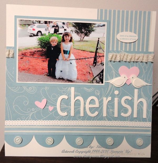 I am on a roll scrapbooking lately I have to say I love the way this page
