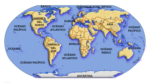 Resultado de imagen de imagenes mapamundi continentes