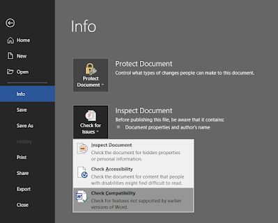 Menggunakan fitur Compatibility Checker