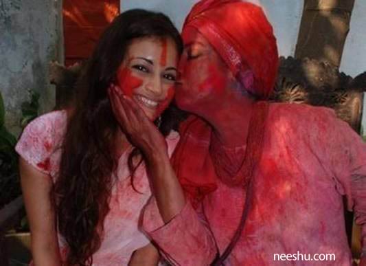 Holi celebration Hot TV actress