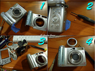 camera digital repair in progress