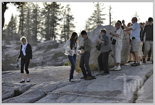 Tourists experiencing Yosemite National Park