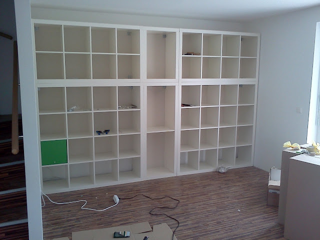 Wall fitted expedit book shelf