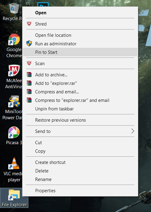 Access Secret File Explorer App in Windows 10