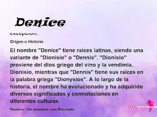 significado del nombre Denice