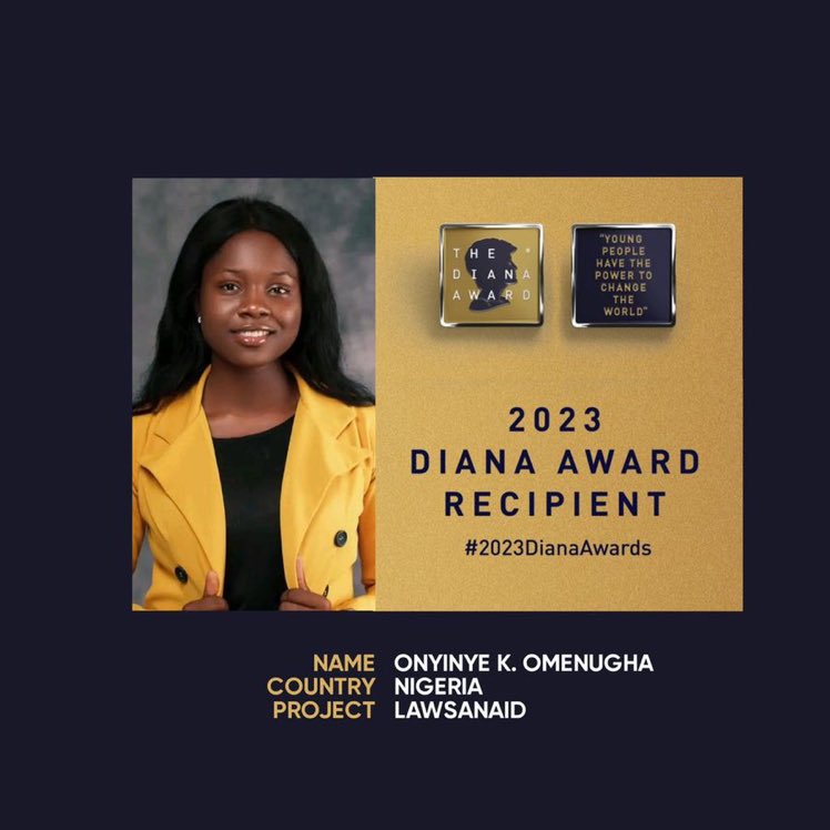 24-year old Nigerian, Onyinye Omenugha, wins prestigious Diana Award