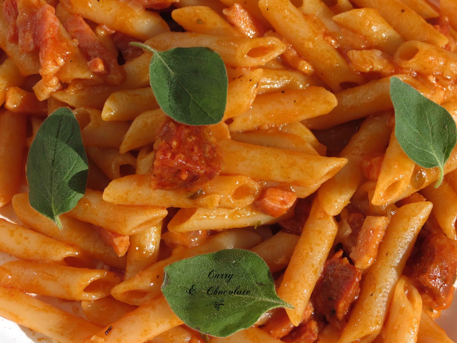 Macarrones con chorizo y bacon – Chorizo and bacon pasta