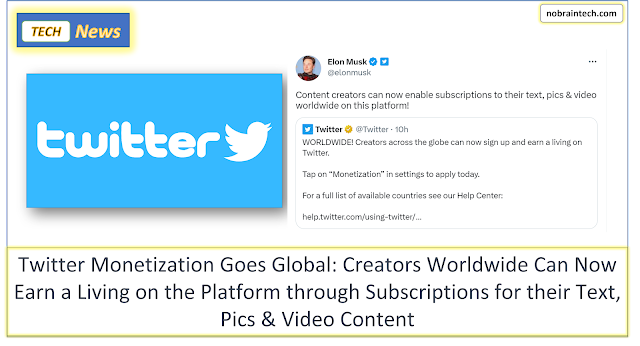 Twitter Monetization Goes Global - Creators Worldwide Can Now Earn a Living