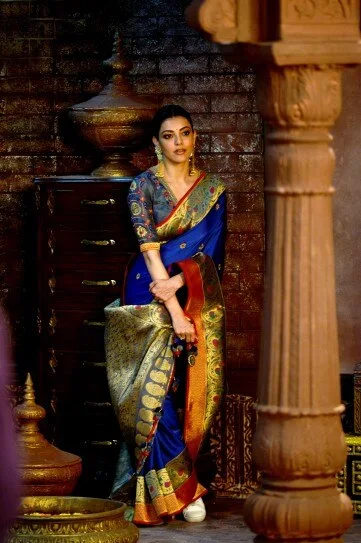 Indian Hot Model Kajal Aggarwal In Designer Saree