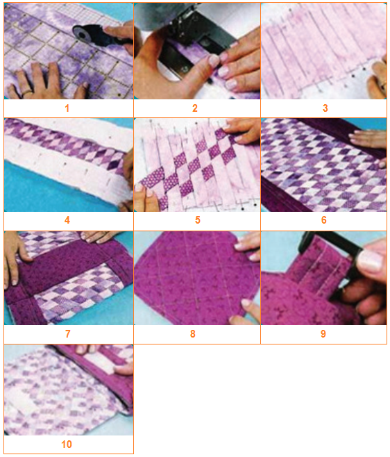 Contoh Proses Pembuatan  Kerajinan  Tekstil dan Jahit Aplikasi