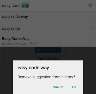 Remove suggestion from history