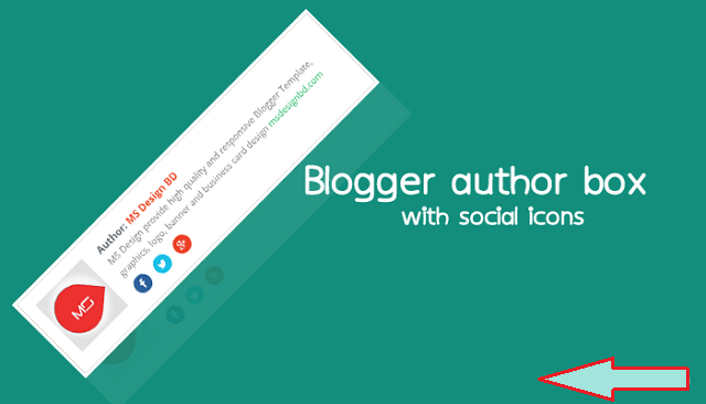 Widget Author Bio box dengan Social icons Pada Blog